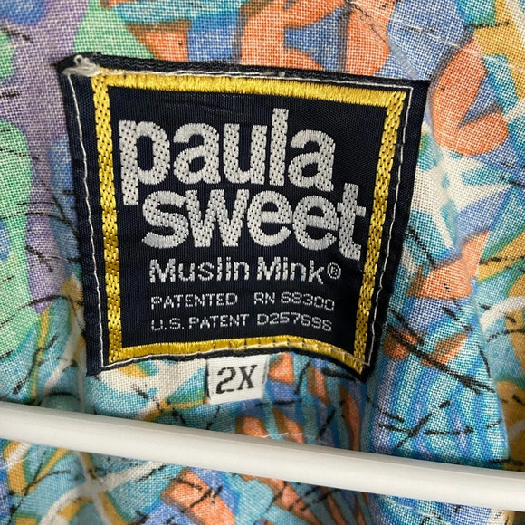 Vintage Rare 90s Paula Sweet Muslin Mink Floral Jacket Size 2XL - Super Funky - Picture 4 of 13